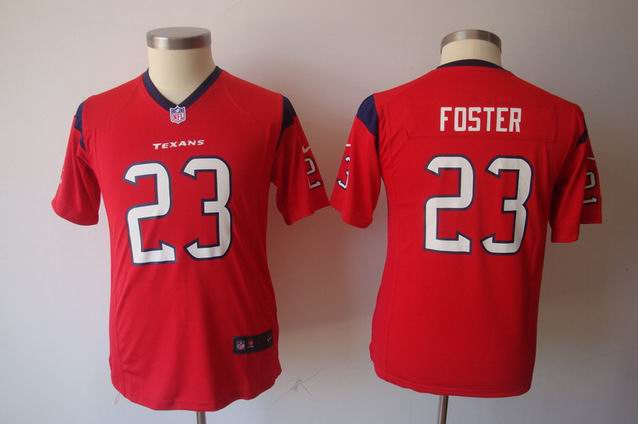 Youth Nike NFL Texans 23 Foster red Game Jersey