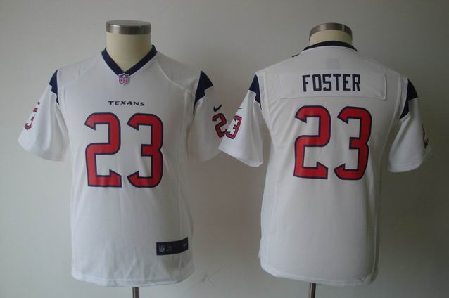 Youth Nike NFL Texans 23 Foster white Game Jersey