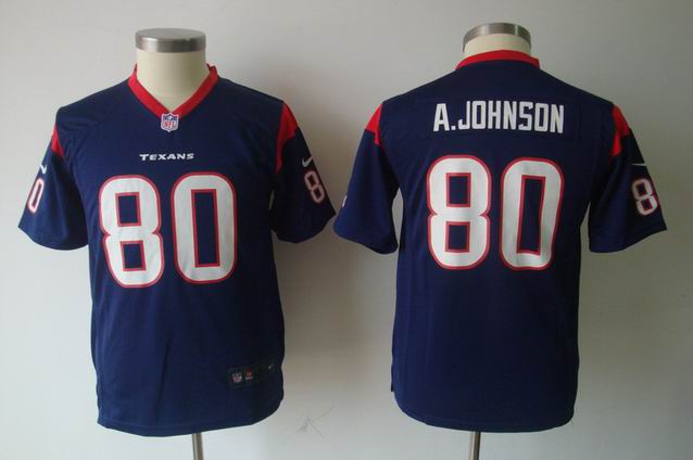 Youth Nike NFL Texans 80 A.Johnson blue Game Jersey