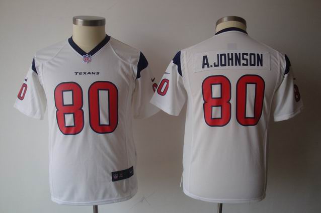 Youth Nike NFL Texans 80 A.Johnson white Game Jersey
