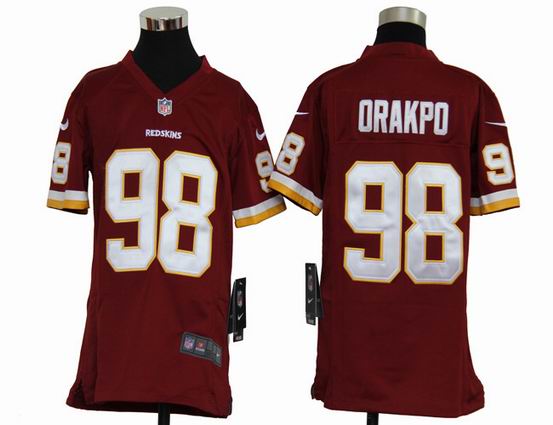 Youth Nike NFL Washington Redskins 98 Orakpo red stitched jersey