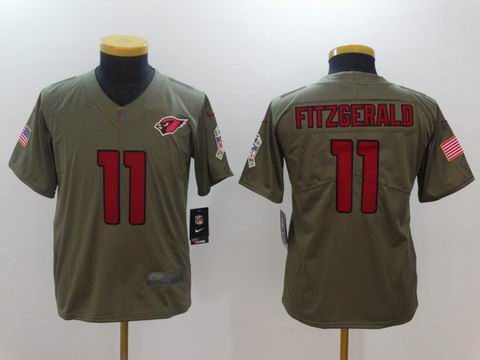 Youth Nike nfl Cardinals #11 Fitzgerald Olive Salute To Service Limited Jersey