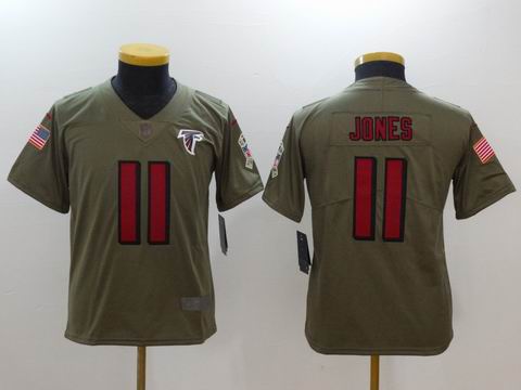 Youth Nike nfl Falcons #11 Jones Olive Salute To Service Limited Jersey