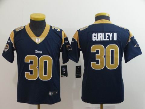 Youth Rams #30 Gurley II blue rush II jersey