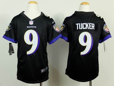 Youth Ravens 9 Tucker black jersey