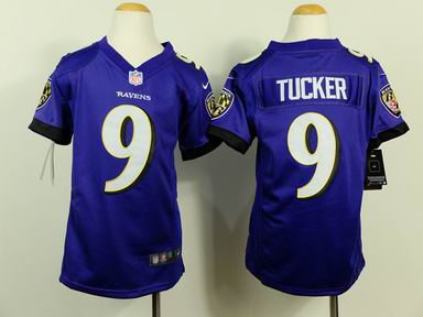 Youth Ravens 9 Tucker purple jersey