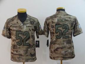 Youth chicago bears #52 Mack camo Salute to service jersey