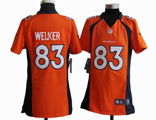 Youth nike nfl Denver Broncos 83 Welker orange stitched jersey