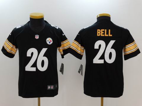 Youth nike nfl Steelers #26 BELL rush II black jersey