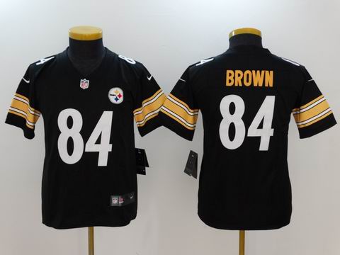 Youth nike nfl Steelers #84 Brown rush II black jersey