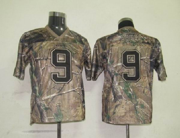 NFL New Orleans Saints 9 Brees Real Tree Youth Jersey