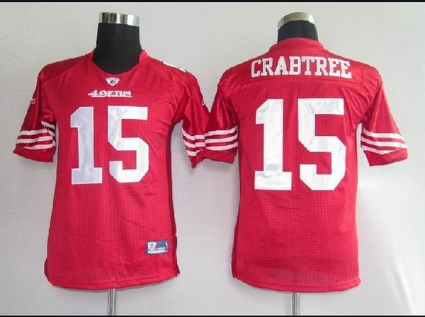 NFL San Francisco 49ers 15 Crabtree Red Youth Jesey