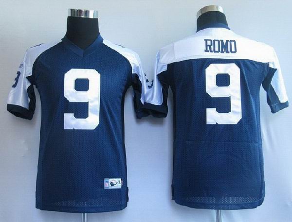 NFL Dallas Cowboys 9 Romo thanksgiving blue Youth Jersey