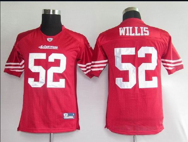 NFL San Francisco 49ers 52 Willis Red Youth Jesey