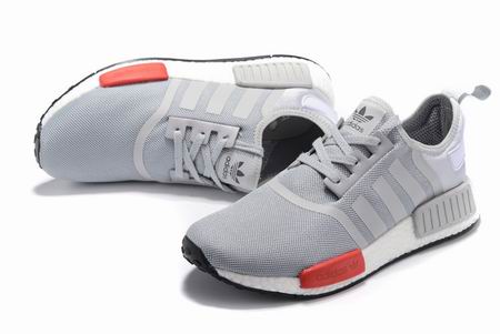 adidas NMD runner shoes grey red