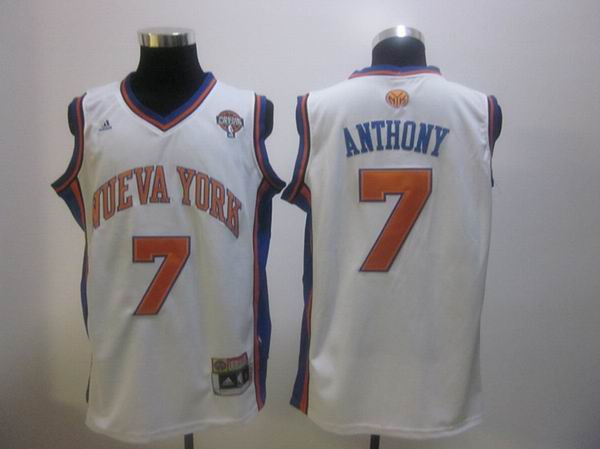 adidas New York Knicks #7 Carmelo Anthony Latin Nights white Revolution 30 Jersey