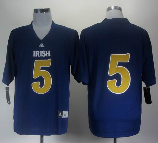 adidas Notre Dame Fighting Irish Menti Te'o #5 2012 Shamrock Series Football Jersey - Navy Blue