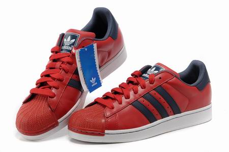 adidas Superstar shoes red navy