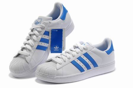 adidas Superstar shoes white blue