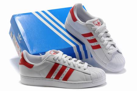 adidas Superstar shoes white red