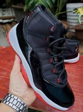 air jordan 11 shoes black red