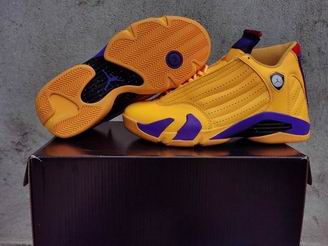 air jordan 14 retro shoes yellow purple