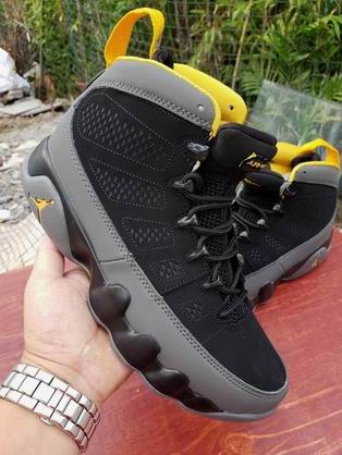 air jordan 9 retro shoes black grey yellow