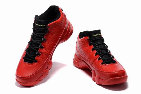 air jordan 9 retro shoes low red black