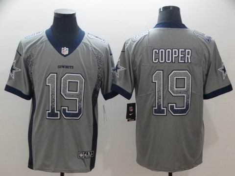 dallas cowboys #19 Cooper grey drift fashion rush jersey
