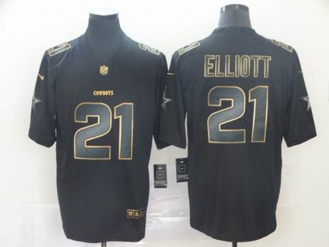 dallas cowboys #21 Elliott black golden rush jersey