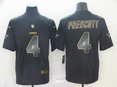 dallas cowboys #4 Prescott black golden rush jersey