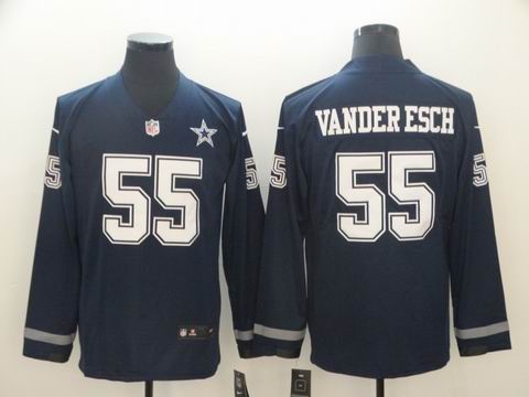 dallas cowboys #55 Vander Esch blue long sleeve jersey