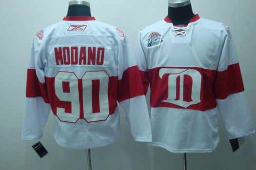 deroit red wings #90 modano white winter classic