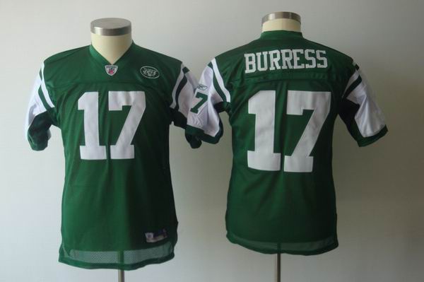 NFL New York Jets 17 Burress Green Youth jersey