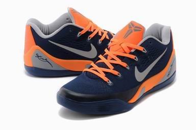 kobe 9 shoes blue orange grey