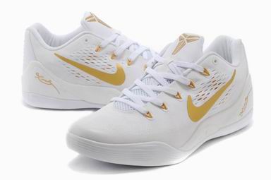 kobe 9 shoes white golden