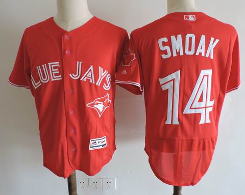 mlb Blue Jays #14 SMOAK red flexbase jersey