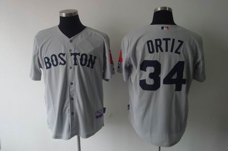 mlb Boston Red Sox #34 David Ortiz grey[cool base]