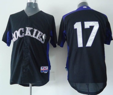 mlb Colorade Rockies #17 Helton black[2011]