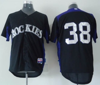 mlb Colorade Rockies #38 Jimenez black[2011]