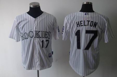 mlb Colorado Rockies #17 Helton white[purple strip]cool base