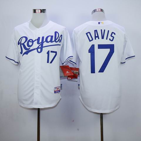 mlb Kansas City Royals #17 Davis white jersey