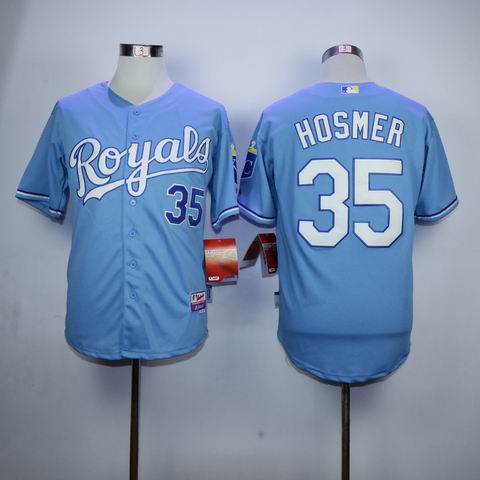 mlb Kansas City Royals #35 Hosmer light blue jersey