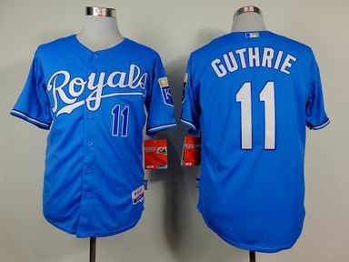 mlb Kansas City Royals 11 Guthrie blue jersey
