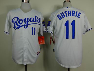 mlb Kansas City Royals 11 Guthrie white jersey