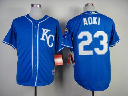 mlb Kansas City Royals 23 AOKI blue jersey