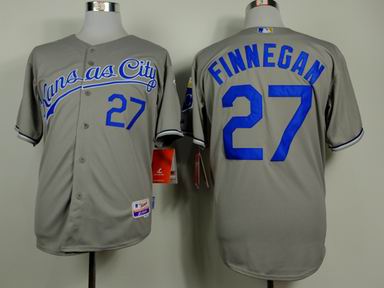 mlb Kansas City Royals 27 Finnegan grey jersey