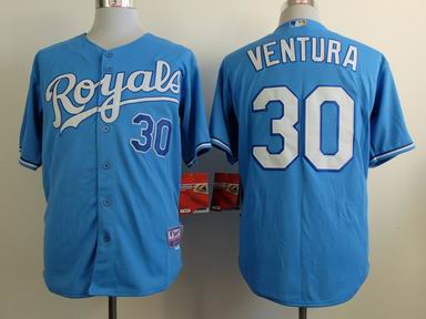 mlb Kansas City Royals 30 Ventura light blue jersey