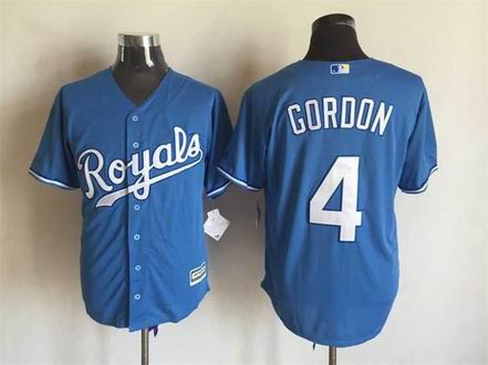 mlb Kansas City Royals 4 Gordon blue jersey