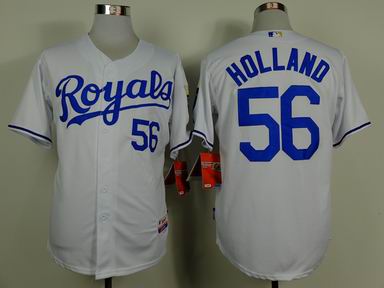 mlb Kansas City Royals 56 Holland white jersey